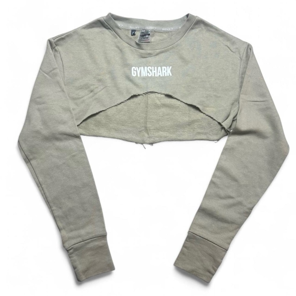 Gymshark Olive Green Long Sleeve Crop Top
